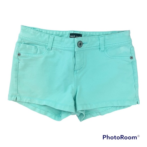 Teal Wet Seal Shorts - medium - Picture 1 of 4